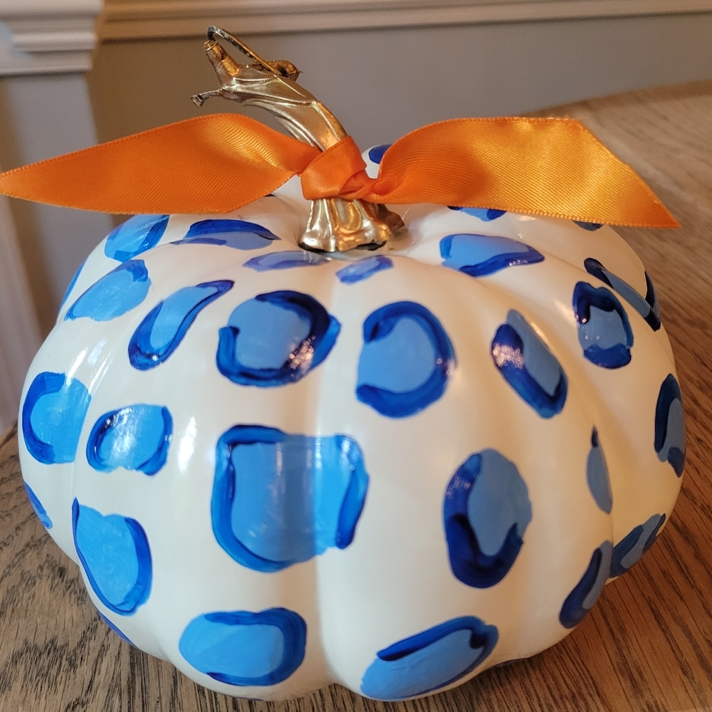 Hand Painted Faux Pumpkin